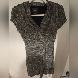 Maeve By Anthropologie Charcoal Wrap Midi Dress